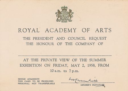 Lot #212 Winston Churchill Invitation - Image 1