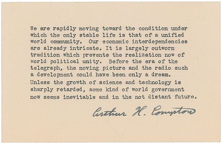 Lot #272 Arthur H. Compton - Image 2