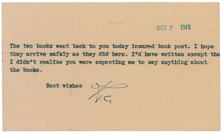 Lot #685 Raymond Chandler Typed Notes Signed - Image 1