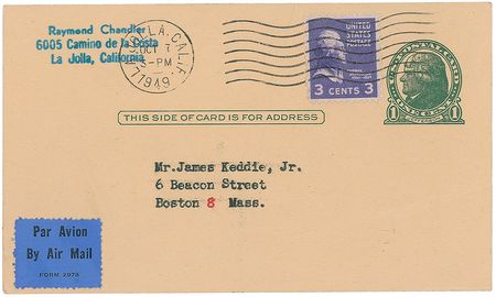 Lot #685 Raymond Chandler Typed Notes Signed - Image 2
