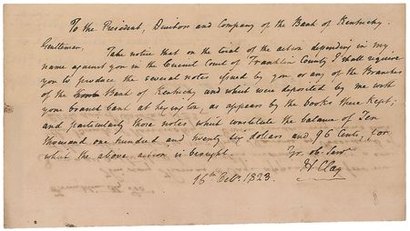 Lot #126 Henry Clay Handwritten Letter Signed - Image 2