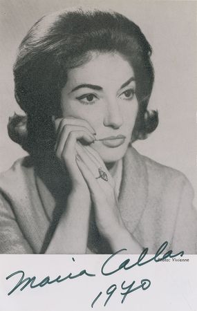 Lot #758 Maria Callas Signed Photograph - Image 1