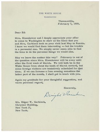 Lot #57 Dwight D. Eisenhower Typed Letter Signed - Image 2