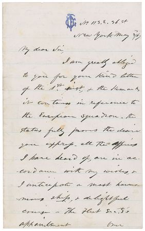 Lot #421 David G. Farragut Handwritten Letter Signed - Image 1