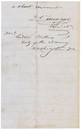 Lot #421 David G. Farragut Handwritten Letter Signed - Image 4