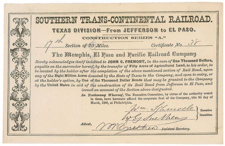 Lot #422 John C. Fremont - Image 1