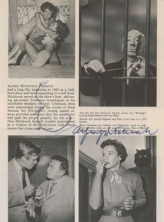 Lot #886 Alfred Hitchcock Sketch on Program Page - Image 2