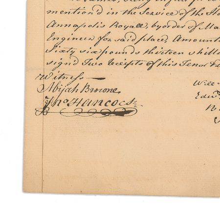 Lot #122 John Hancock: Early 1757 handwritten document by the future Declaration signer - Image 2