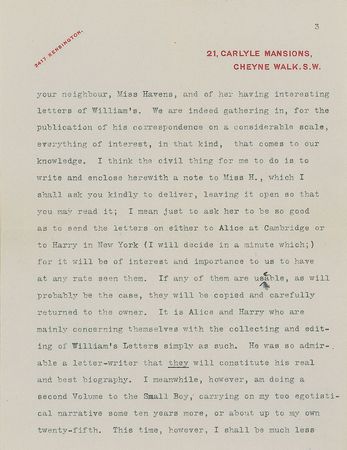 Lot #649 Henry James: ?I rejoice that my fat book appealed to you and struck old chords of memory? - Image 4