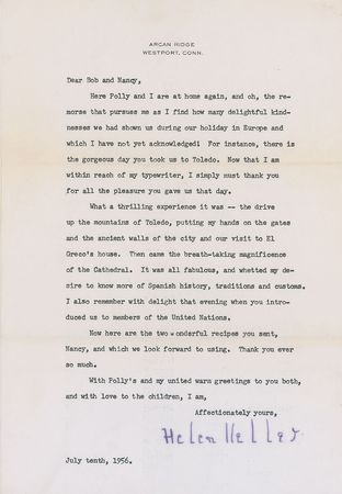 Lot #135 Helen Keller Typed Letter Signed - Image 2