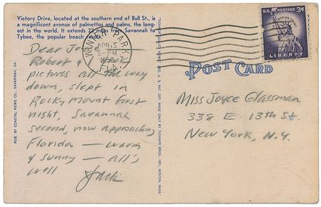 Lot #650 Jack Kerouac: On the road with Frank, Kerouac writes to his NYC girlfriend - Image 1