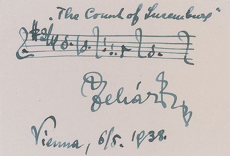 Lot #769 Franz Lehar Signed Musical Quote - Image 1