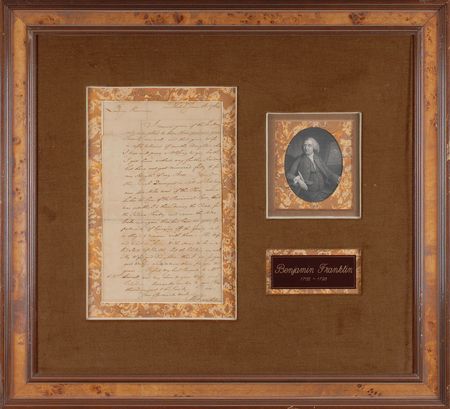 Lot #120 Benjamin Franklin: Lengthy handwritten 1764 letter from Philadelphia providing an update on his nephew, caught in the midst of Pontiac’s War - Image 1