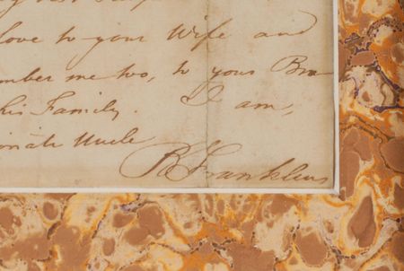 Lot #120 Benjamin Franklin: Lengthy handwritten 1764 letter from Philadelphia providing an update on his nephew, caught in the midst of Pontiac’s War - Image 3