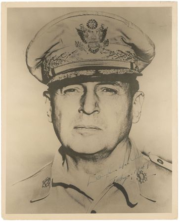 Lot #380 Douglas MacArthur Signed Photograph - Image 1
