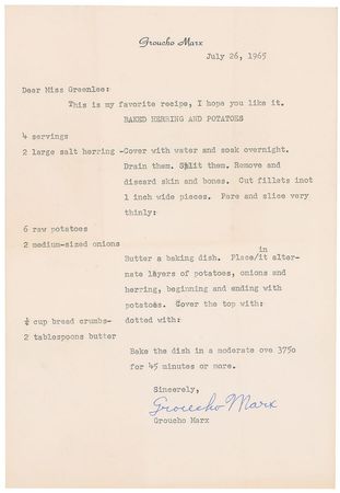 Lot #936 Groucho Marx Typed Letter Signed - Image 1