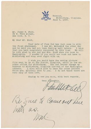 Lot #436 Billy Mitchell Typed Letter Signed - Image 1