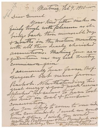 Lot #706 John Muir: Recalling ?those memorable days & months in the western mountains? while attempting to save Yosemite - Image 1