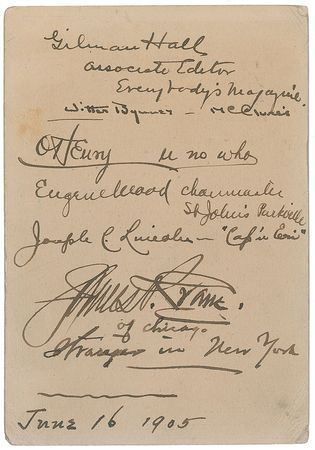 Lot #646 O. Henry Signature - Image 1