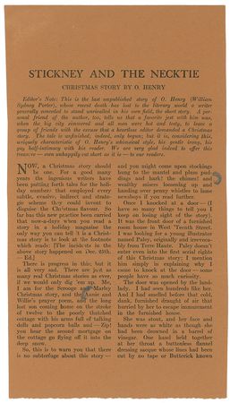 Lot #647 O. Henry Handwritten Manuscript - Image 2
