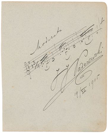 Lot #778 Ignace J. Paderewski Signed Musical Quote - Image 2