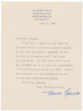 Lot #88 Eleanor Roosevelt Typed Letter Signed - Image 1