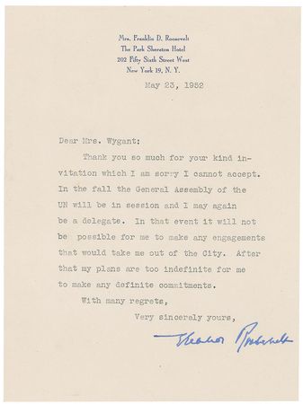 Lot #88 Eleanor Roosevelt Typed Letter Signed - Image 2