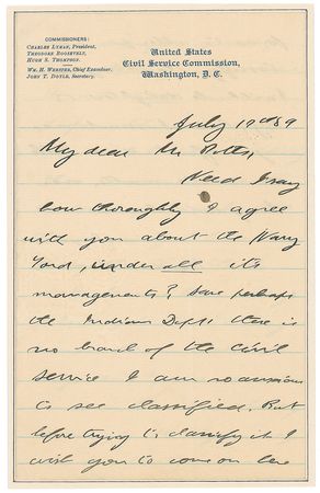 Lot #35 Theodore Roosevelt Handwritten Letter Signed - Image 1