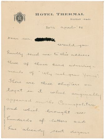 Lot #717 Robert W. Service Handwritten Letter Signed - Image 1