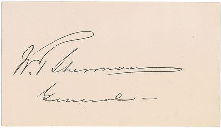 Lot #439 William T. Sherman Signature - Image 1