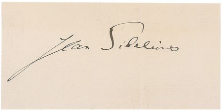 Lot #781 Jean Sibelius Signature - Image 1
