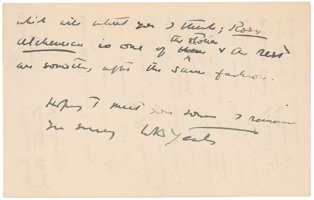 Lot #679 William Butler Yeats Handwritten Letter Signed - Image 3