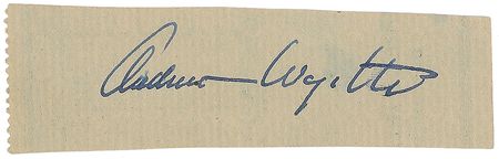 Lot #605 Andrew Wyeth Signature - Image 1