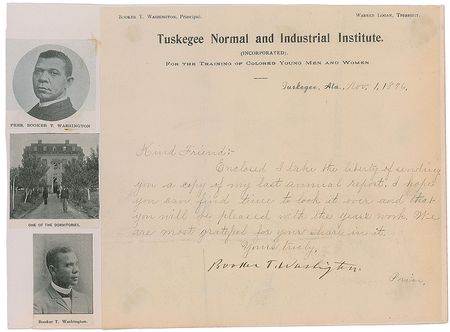 Lot #355 Booker T. Washington Signed Letter - Image 1