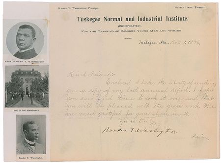 Lot #355 Booker T. Washington Signed Letter - Image 2