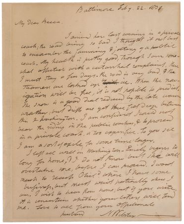 Lot #673 Noah Webster Handwritten Letter Signed - Image 1