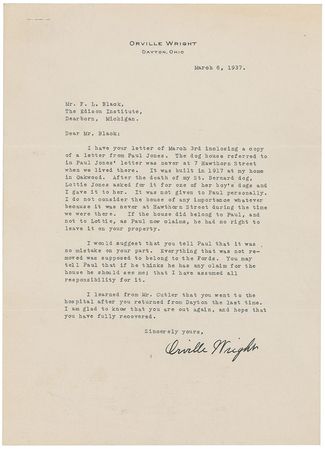 Lot #462 Orville Wright: ?Everything that was not removed was supposed to belong to the Fords? - Image 2