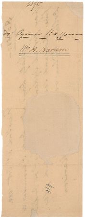 Lot #11 William Henry Harrison Endorsement