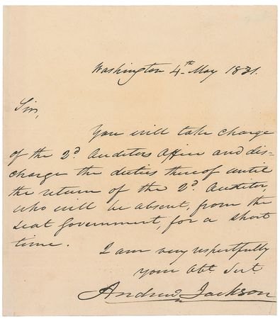Lot #8 Andrew Jackson Handwritten Letter Signed - Image 2
