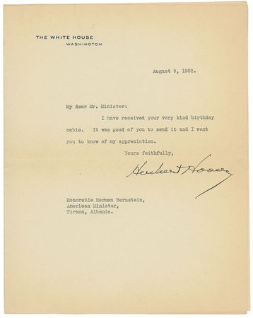 Lot #85 Herbert Hoover Typed Letter Signed - Image 1