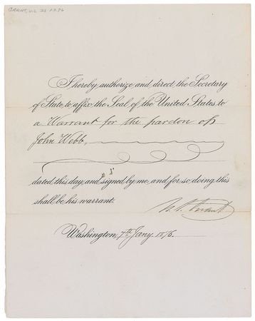 Lot #24 U. S. Grant Signed Document - Image 2