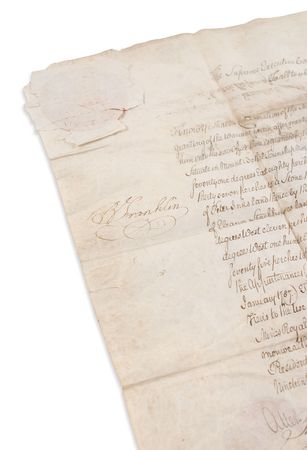 Lot #121 Benjamin Franklin: Supremely desirable 1787 grant issued while drafting the Constitution - Image 2