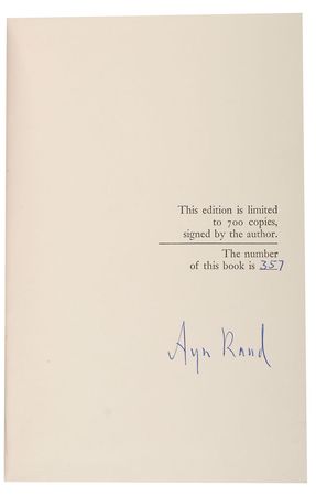 Lot #659 Ayn Rand Book - Image 1