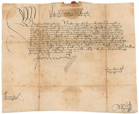 Lot #232 Emperor Ferdinand I Signed Document - Image 1
