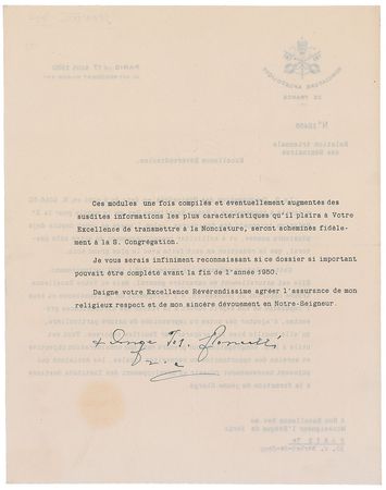 Lot #203 Pope John XXIII Typed Letter Signed - Image 2