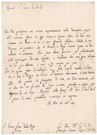 Lot #206 Pope Pius VIII Handwritten Letter Signed - Image 1
