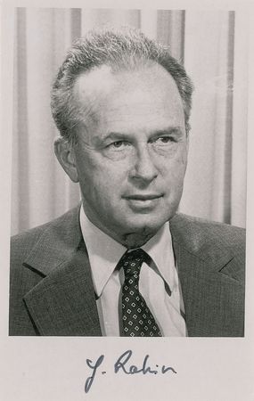Lot #343 Yitzhak Rabin Signed Photograph - Image 2