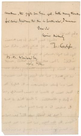 Lot #684 Thomas Carlyle Handwritten Letter Signed - Image 2