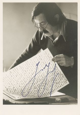 Lot #692 Gunter Grass Signed Photograph - Image 1