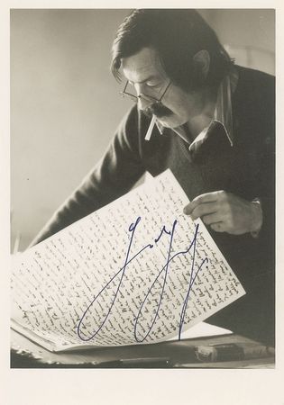 Lot #692 Gunter Grass Signed Photograph - Image 2